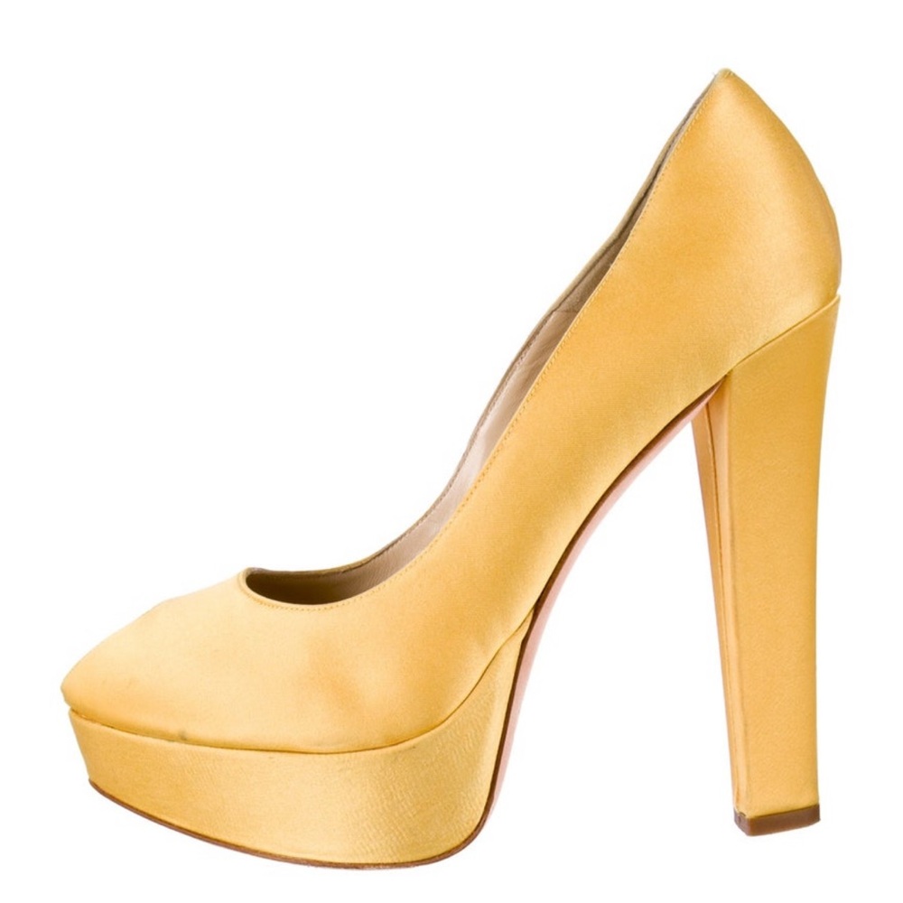 Alexander McQueen Yellow Platform Heels